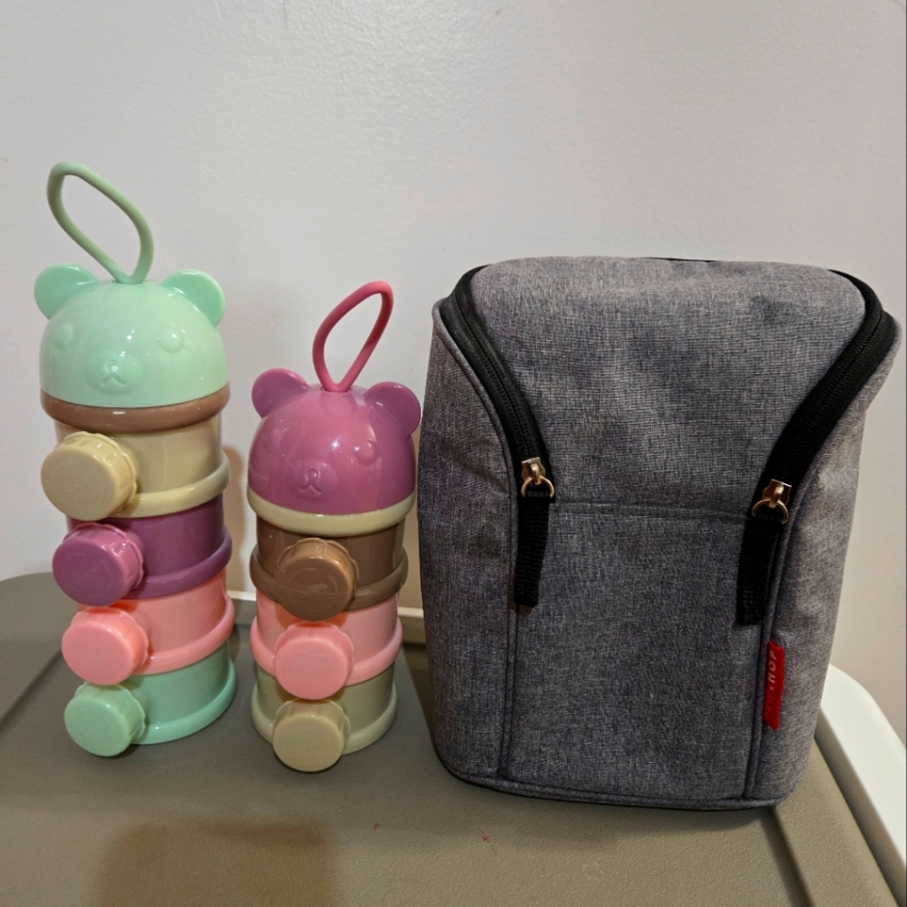 Milk Containers with Insulated Bottle Bag